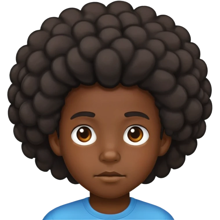 Black kid with puffy hair  emoji
