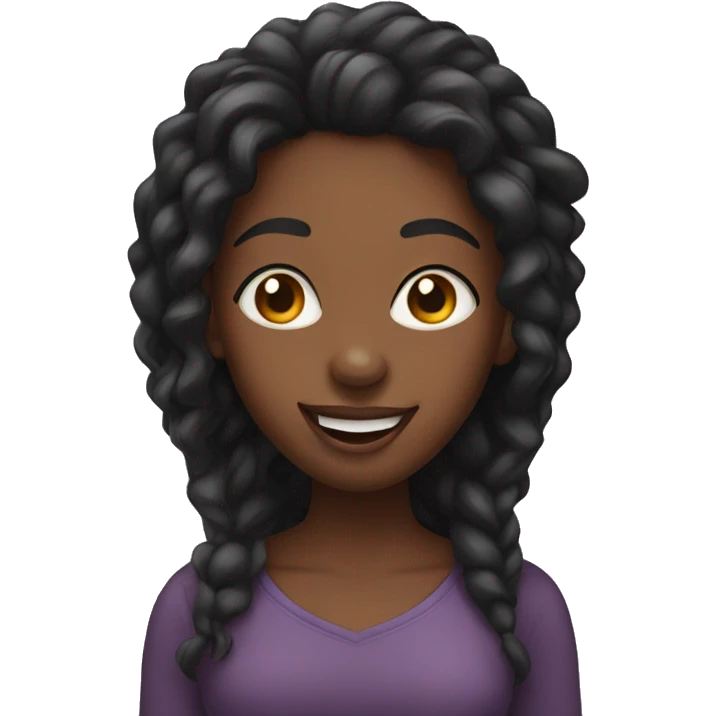 black girl with tongue out emoji