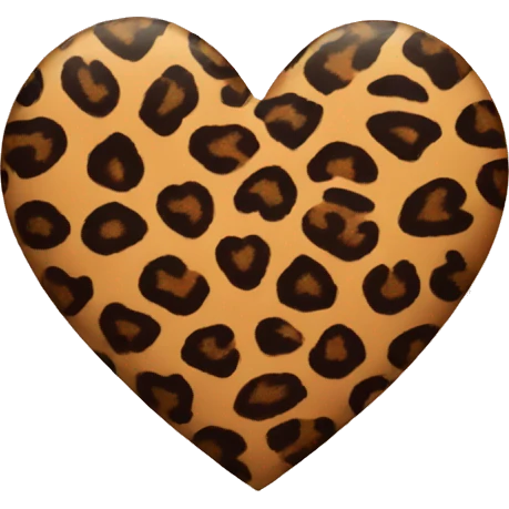 heart with leopard print emoji