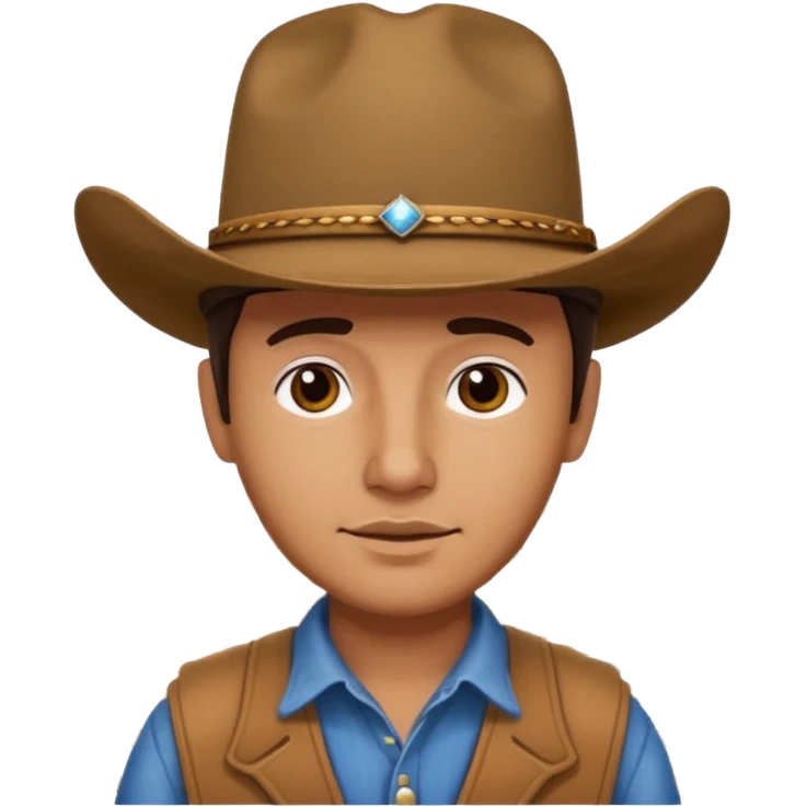 Train on railroad tracks wearing a cowboy hat emoji