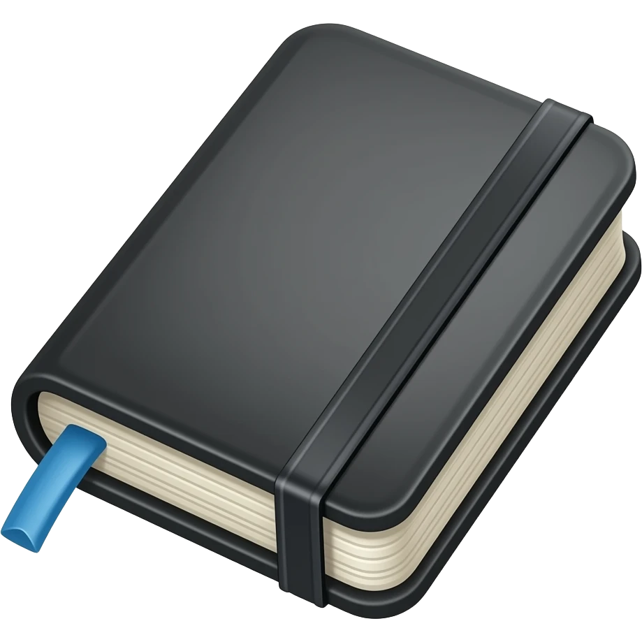 Black notebook emoji