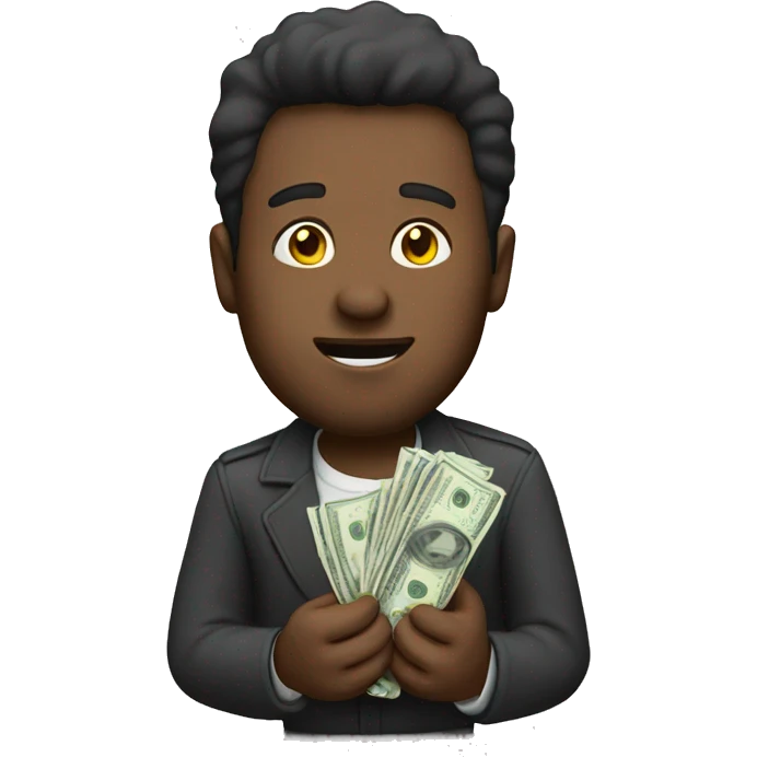 man have money on hands emoji