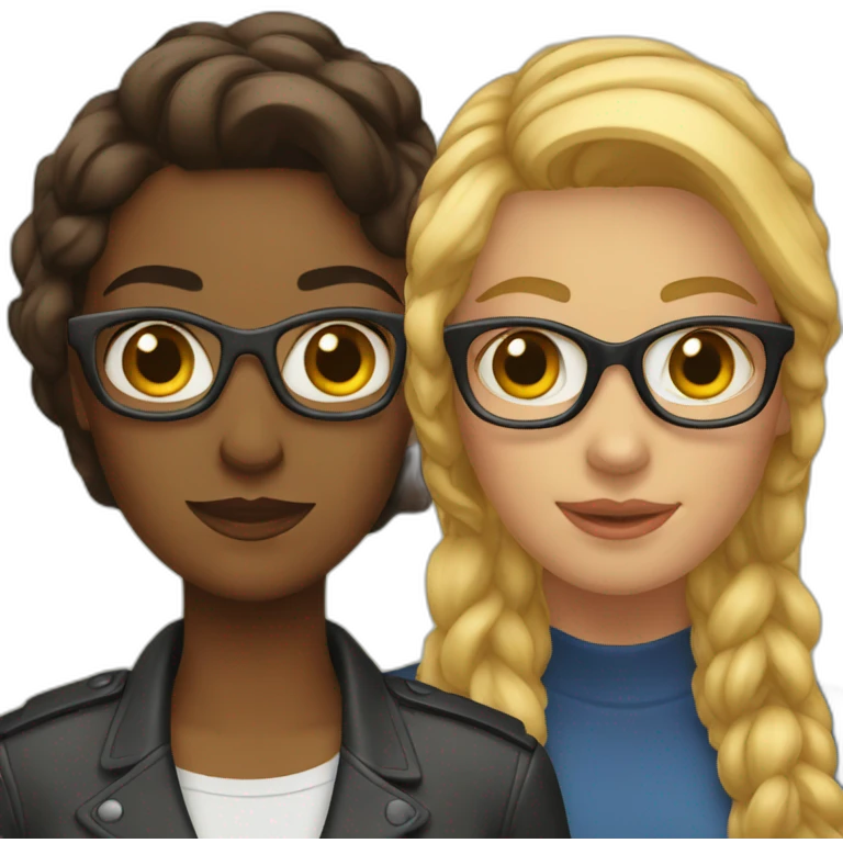 Two female podcasters emoji