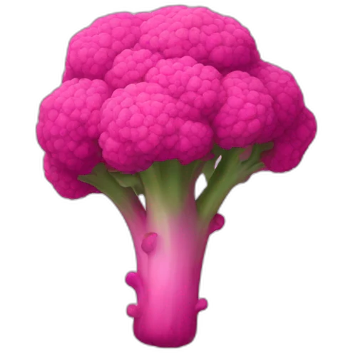 Pink broccoli emoji