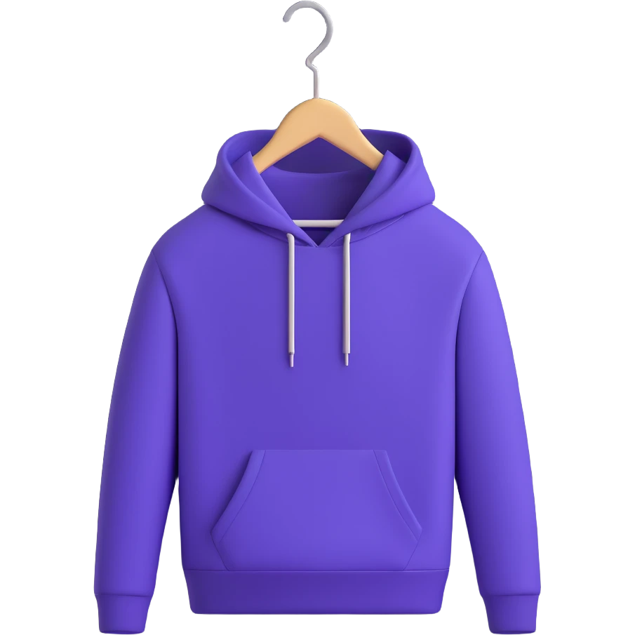 fashionable hoodie on a hanger emoji