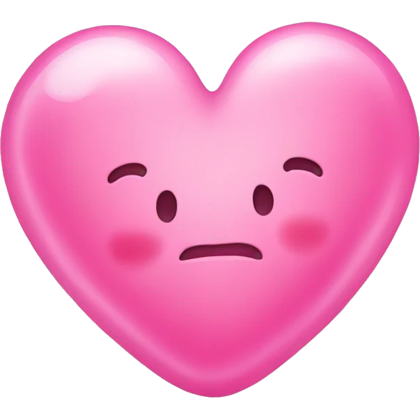 Pink bubble heart with pink bow emoji