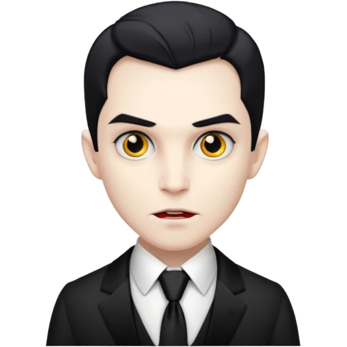 vampire with tie emoji