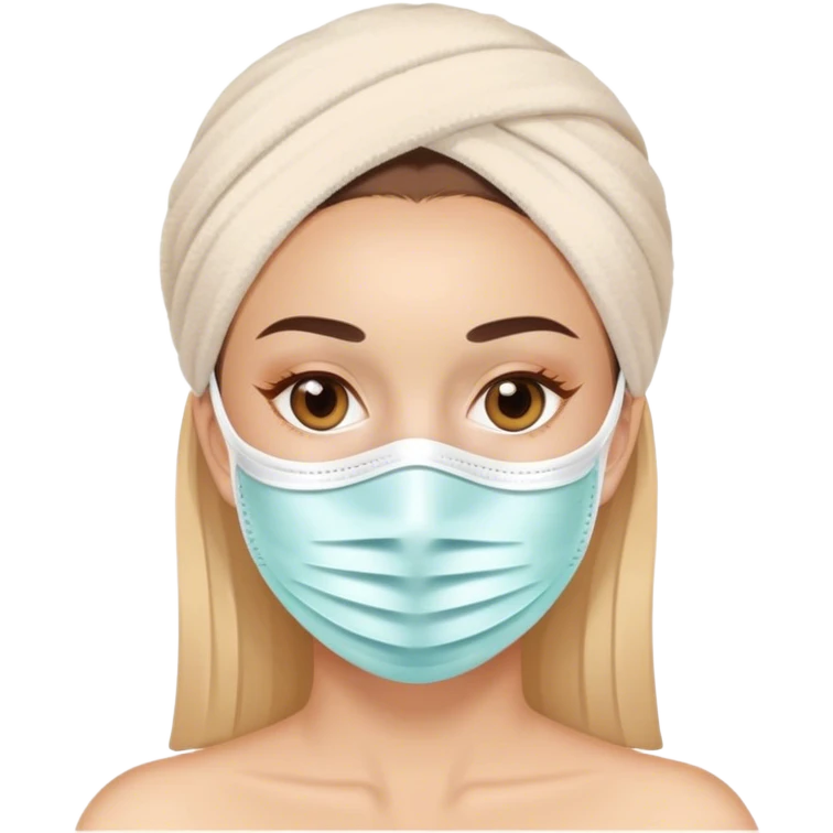 Lady with face mask spa beauty  emoji