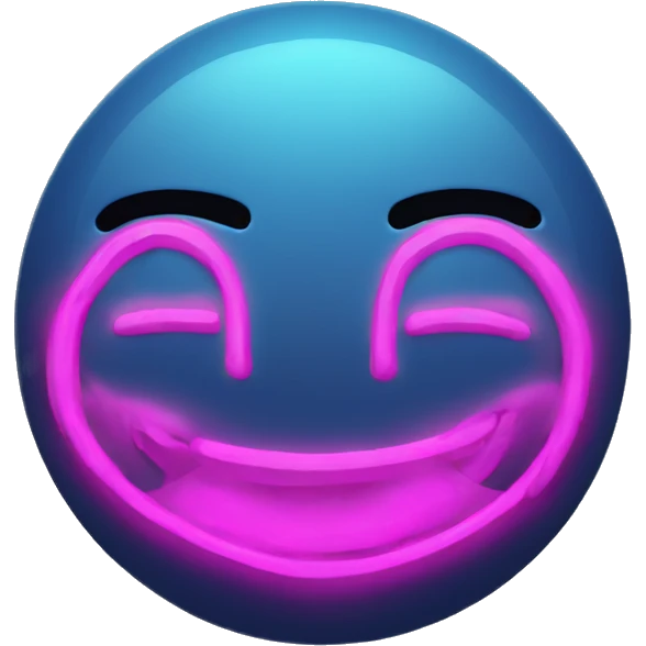 Neon blue and pink color text gg emoji