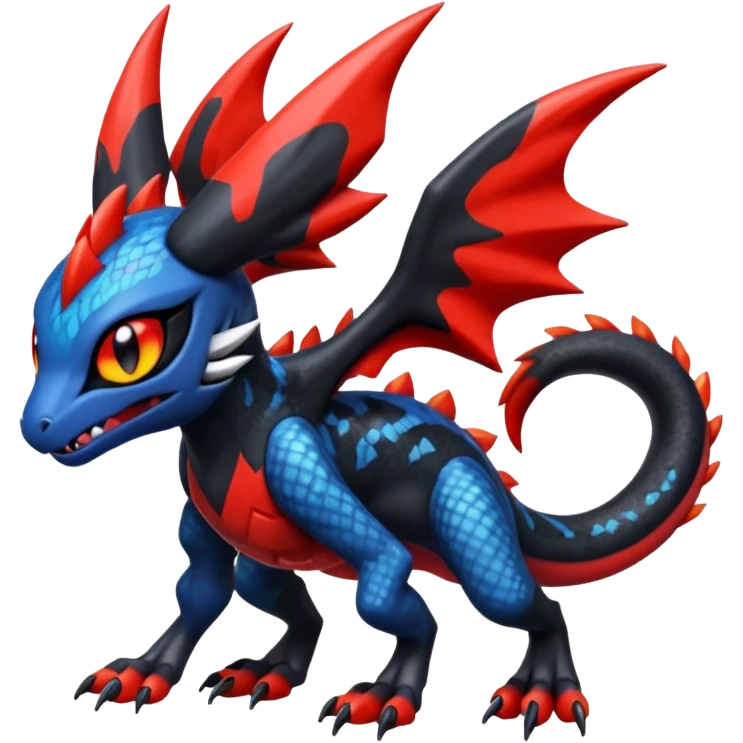 Colorful Cool Badass  Meloetta-Litten-Salandit-Guilmon-Darkrai-Pokémon-Fakémon-fusion-hybrid-creature emoji