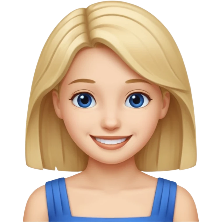 یه دختر با لباس آبی emoji