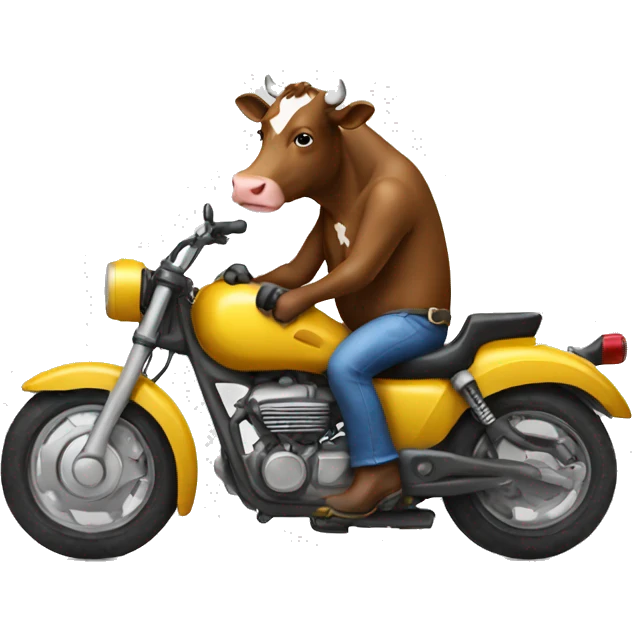 Cow on a motorcycle  emoji