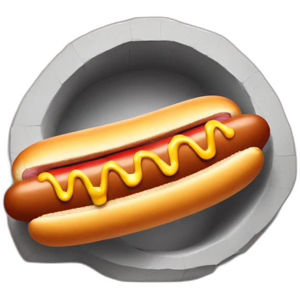 hot dog in wall hole emoji