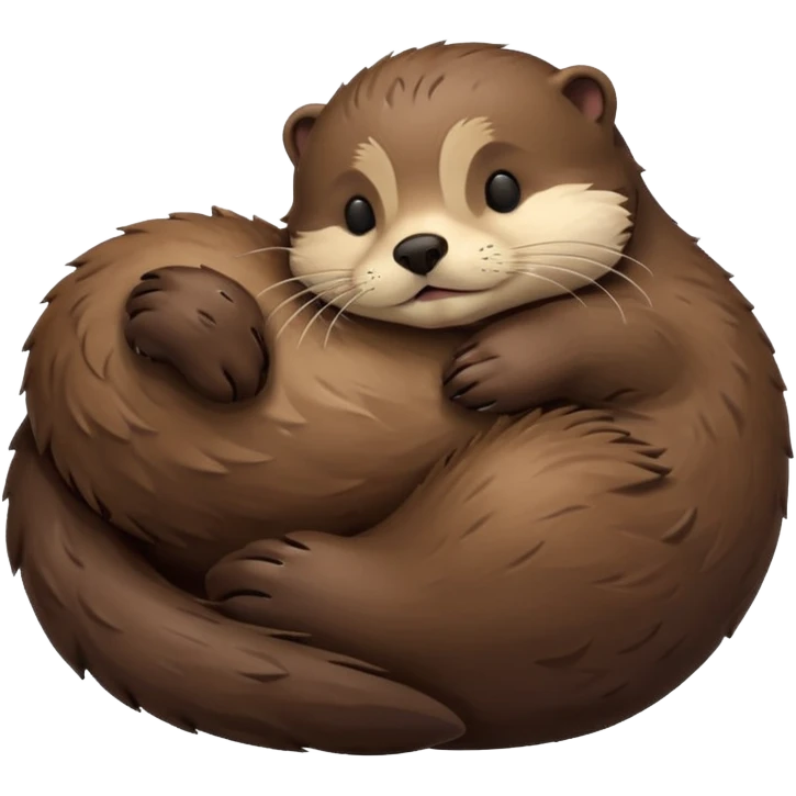 otter sleeping emoji