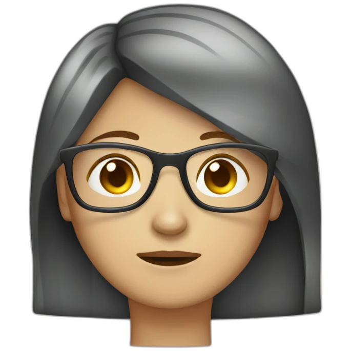 women Ginger straight Hair facepalm glasses emoji