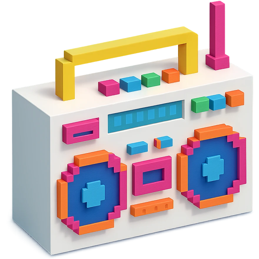 white boombox emoji