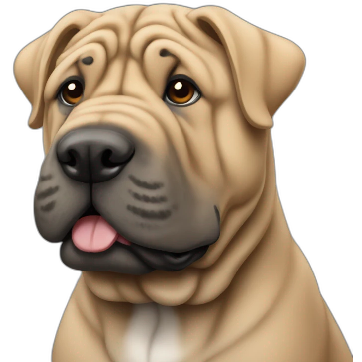 Sharpei gris emoji