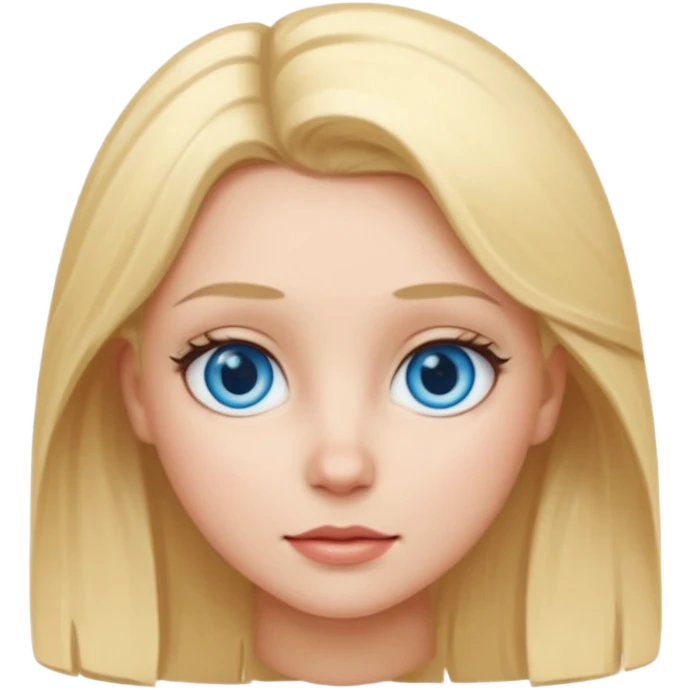 Cartoon style female head emoji