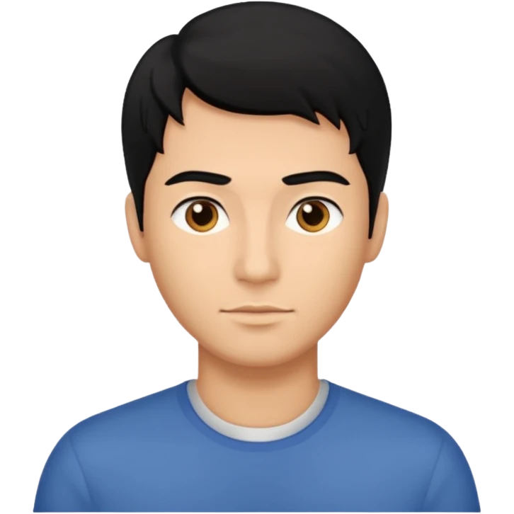 Straight hair mens image emoji
