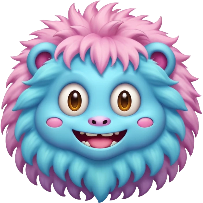 Candy Monster – a tiny pastel-colored monster.  emoji