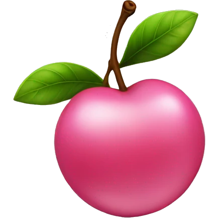 Pink cherry emoji