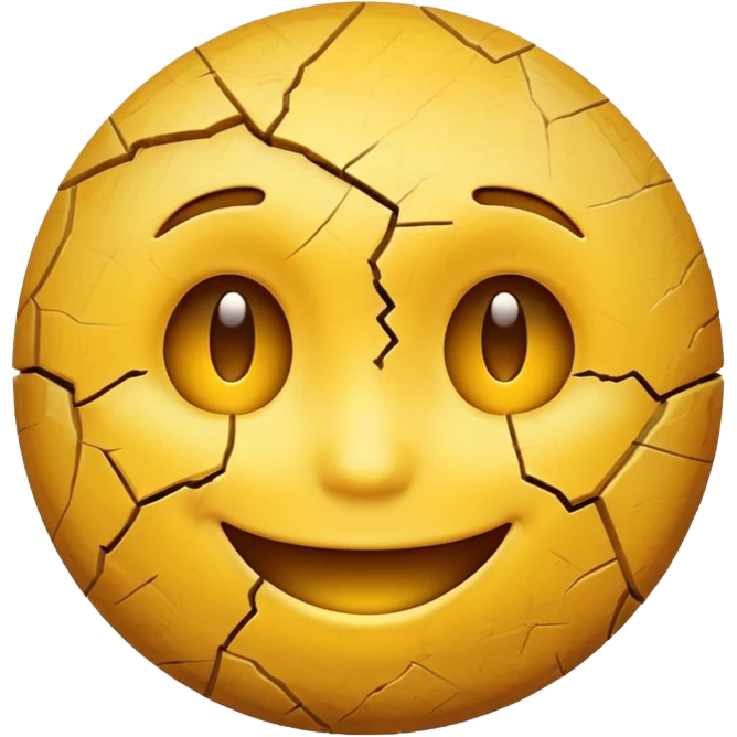 Cracked smiling face emoji emoji