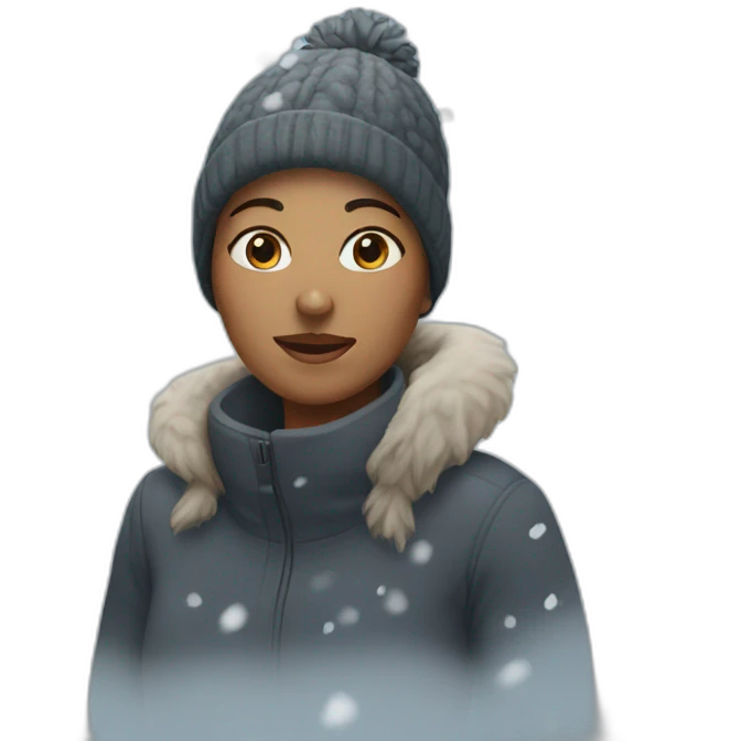 Woman in snow emoji