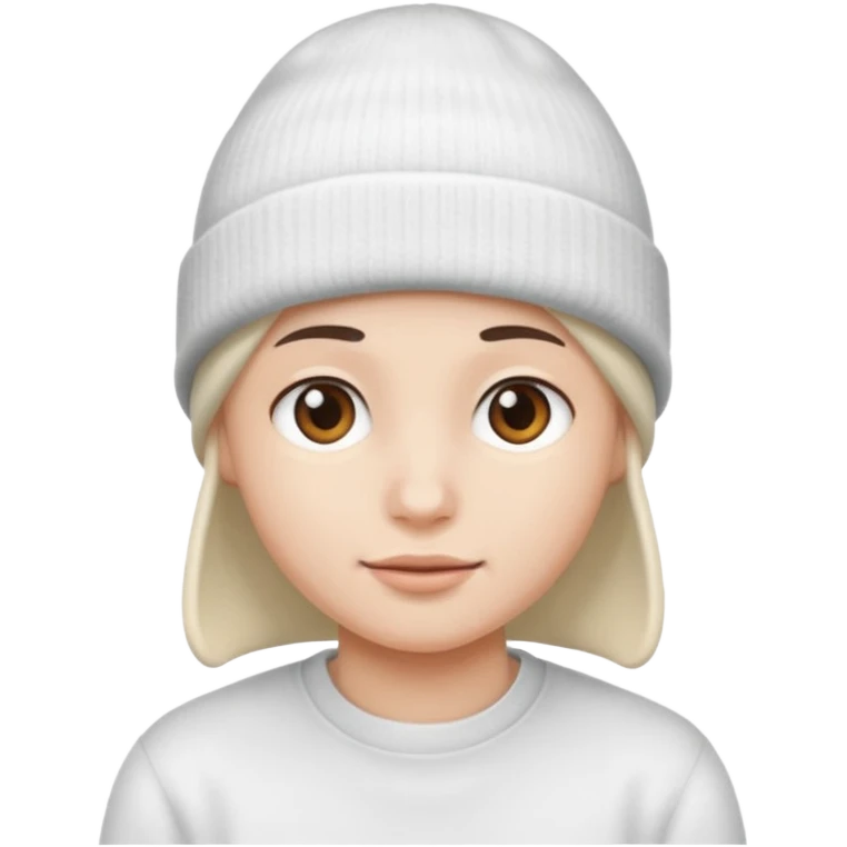 A head with white beanie emoji