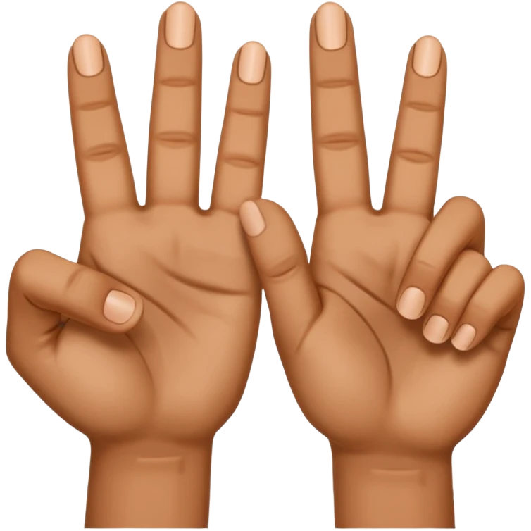 pair of hands with two fingers extended emoji