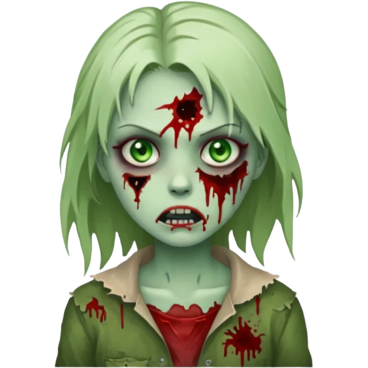Pretty girl zombi emoji