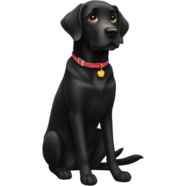black labrador teen seated position emoji