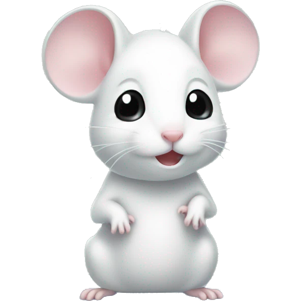 Cute white mouse in shower emoji