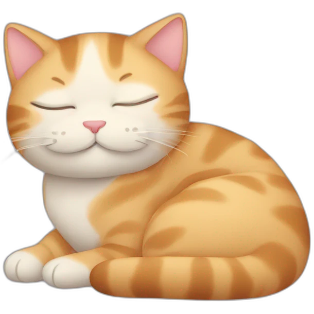 A sleeping cat emoji