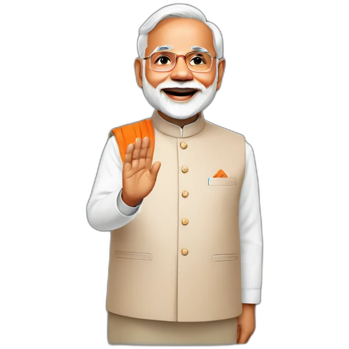 narendra modi waving emoji