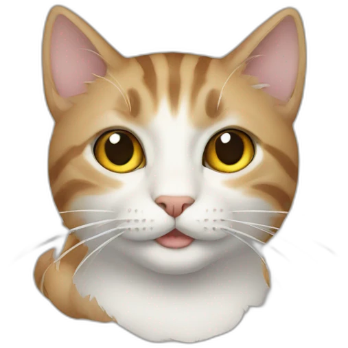 cat with sigar emoji