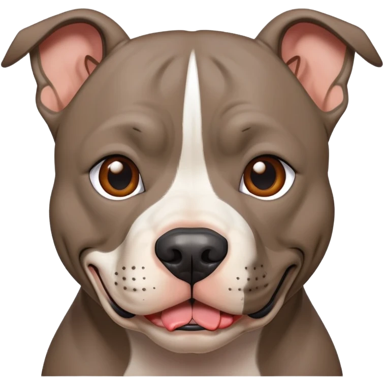 Grey pitbull with salsa on its face  emoji