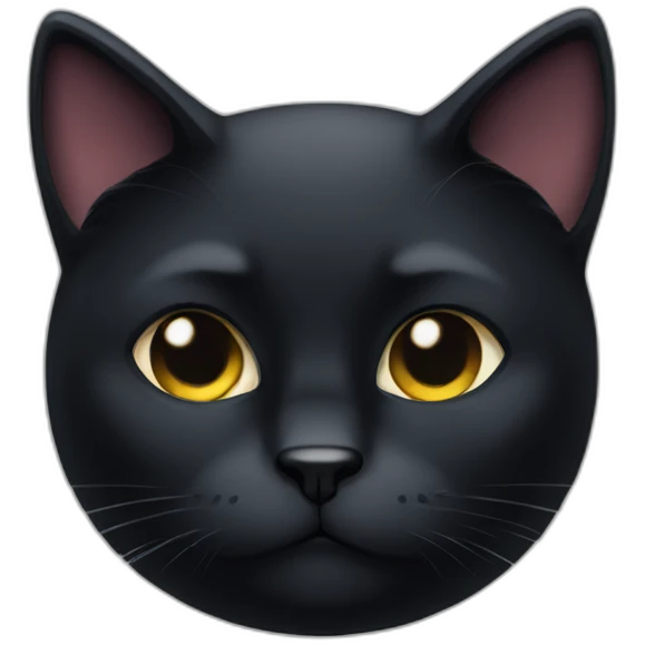 black cat face disapproval emoji