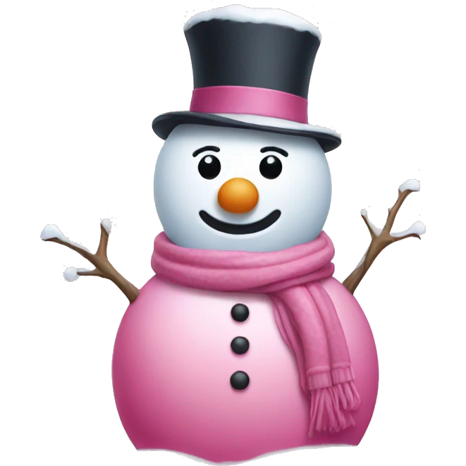 pink snowman  emoji