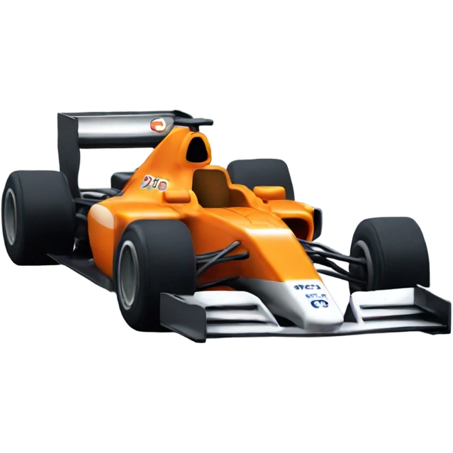Orange Formula one car side profile emoji