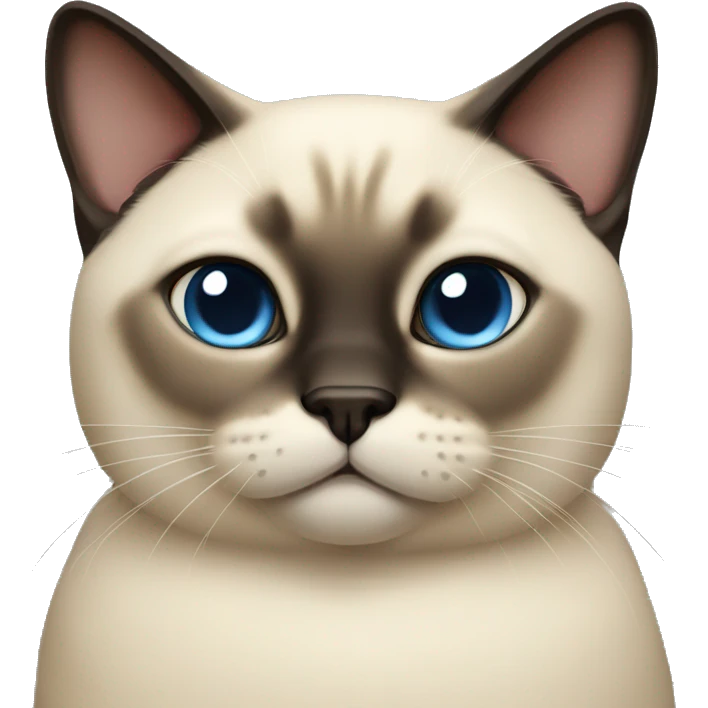 fat siamese cat emoji