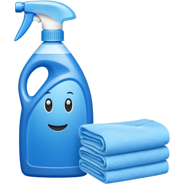 cleaning product and rag emoji