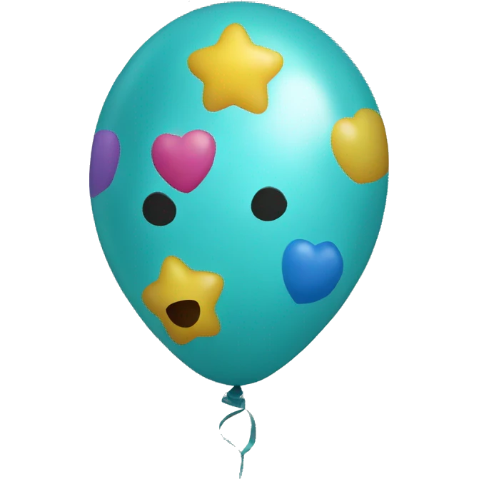 balloon in the shape of 3 emoji
