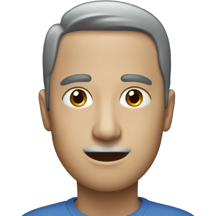 blue iPhone emoji
