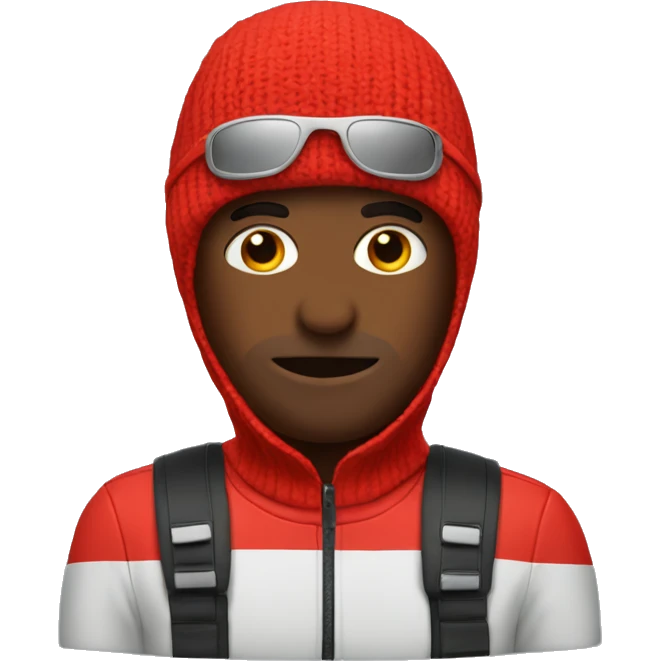 guy with red ski mask emoji
