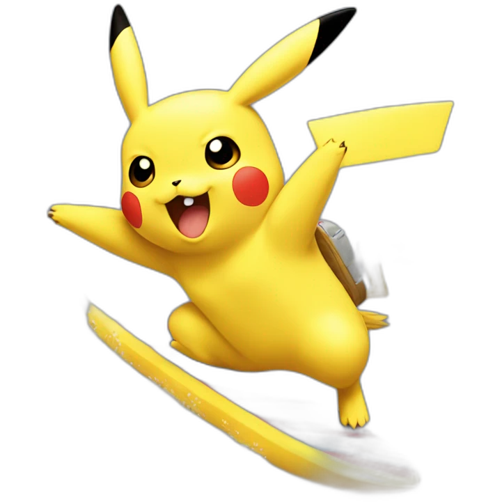 Pikachu surfing emoji
