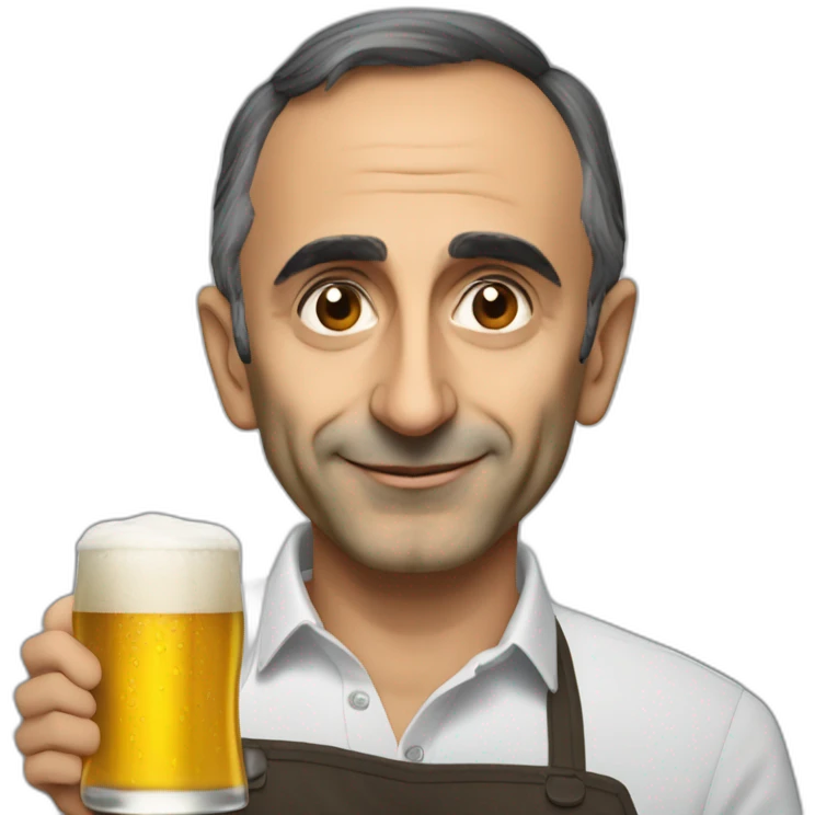 eric zemmour qui boit une biere emoji