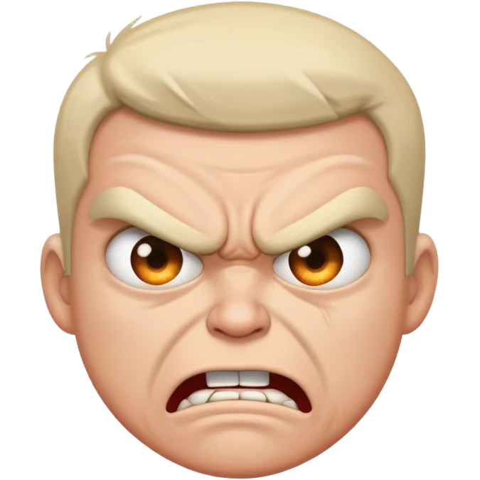 Angry cringe emoji