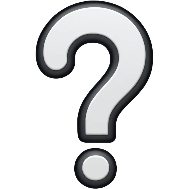 50/50 question emoji