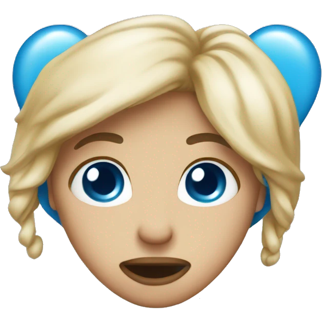 Sending a blue heart like a kiss emoji