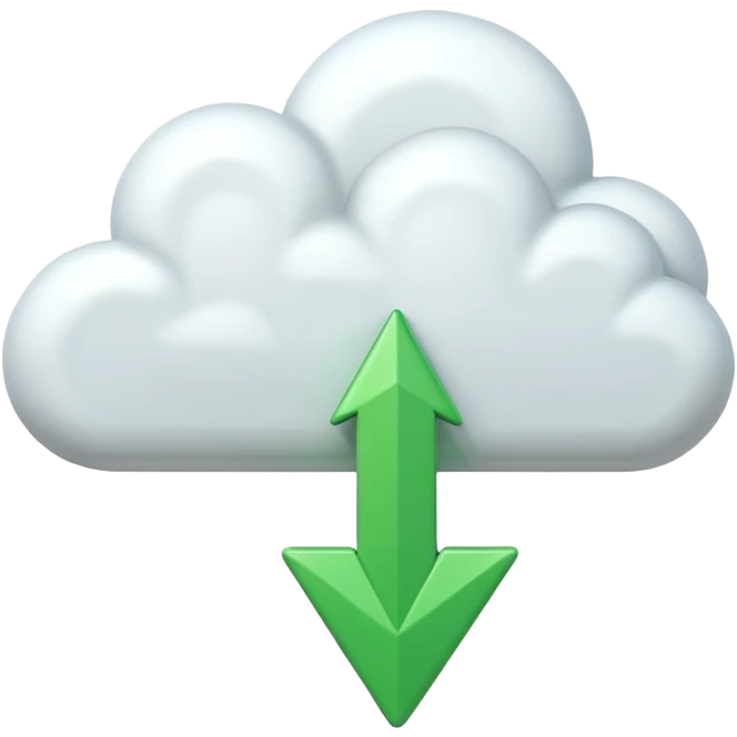 web hosting grow plan, cloud with green upward arrow emoji